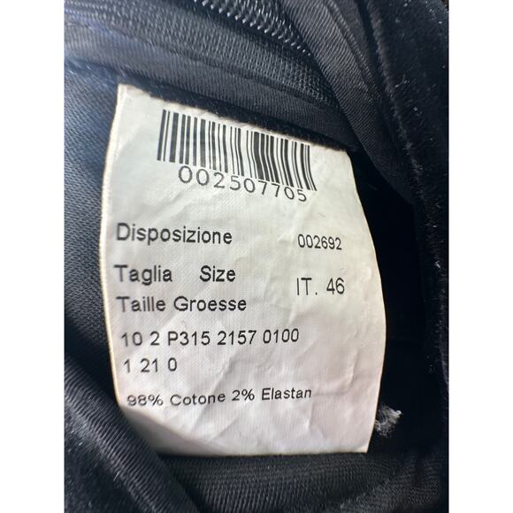 Neiman Marcus 8 Piazza Sempione Stretch Velvet Pants Straight Leg Cropped Black - Picture 9 of 11